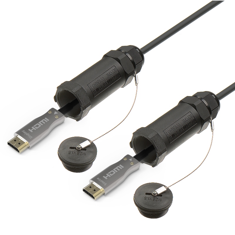 Armored HDMI active optical cable with 4K@60hz 18G 3D good for threading pipe